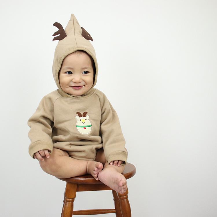ベビー服 ロンパース ボンネット 子ども服 男の子 女の子 裏起毛 暖かい クリスマス サンタ トナカイ ベビー キッズ 長袖 ボンネット付き おしゃれ 可愛い 韓国 |  | 16