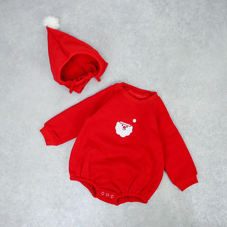 ベビー服 ロンパース ボンネット 子ども服 男の子 女の子 裏起毛 暖かい クリスマス サンタ トナカイ ベビー キッズ 長袖 ボンネット付き おしゃれ 可愛い 韓国 |  | 03