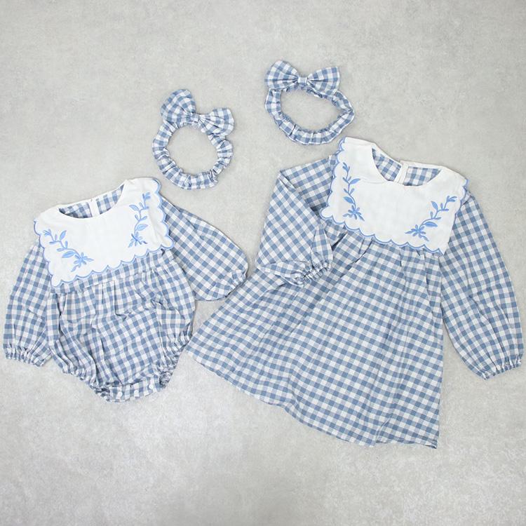 姉妹リンク ベビー服 キッズ服 ロンパース ワンピース ドレス キッズ ベビー 姉妹 お揃い 女の子 子ども服 長袖 秋 冬 春 可愛い 韓国 コットン  80 90 100 110 |  | 01