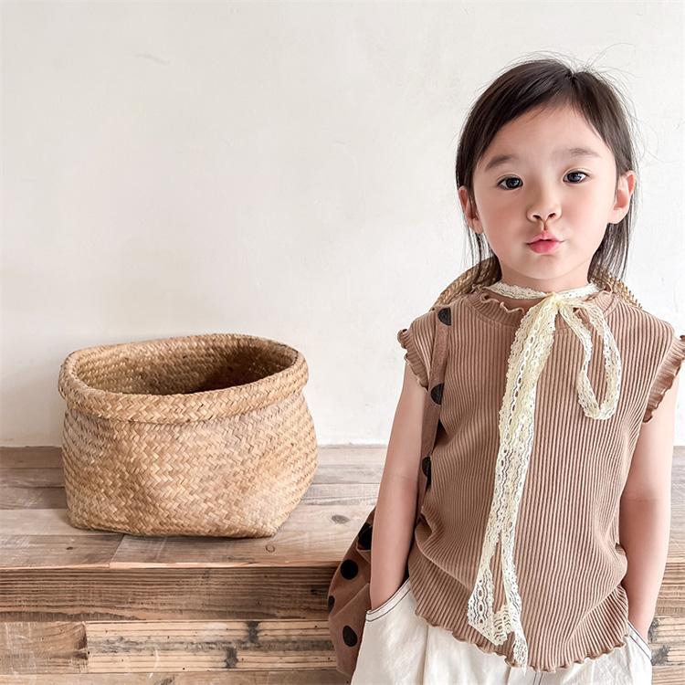 ノースリーブシャツ ベビー服 子供服 服 ベビー ベビー キッズ 子ども 子供 トップス 女の子 ノースリーブ 夏 おしゃれ かわいい 韓国 コットン 綿 100 110 |  | 14