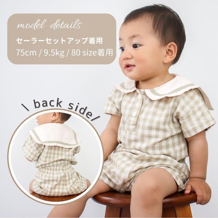 セットアップ 上下セット 男の子 女の子 ベビー服 子供服 服 ベビー 子供 赤ちゃん 夏 セーラー チェック 半袖 かわいい セパレート 韓国 80 90 100 110 120 |  | 09