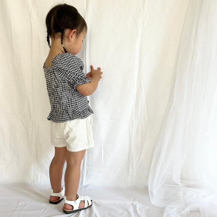セットアップ 上下セット 女の子 ベビー服 子供服 服 ベビー 子供 赤ちゃん 夏 チェック 半袖 パフスリーブ おしゃれ かわいい セパレート 韓国 80 90 100 110 |  | 15