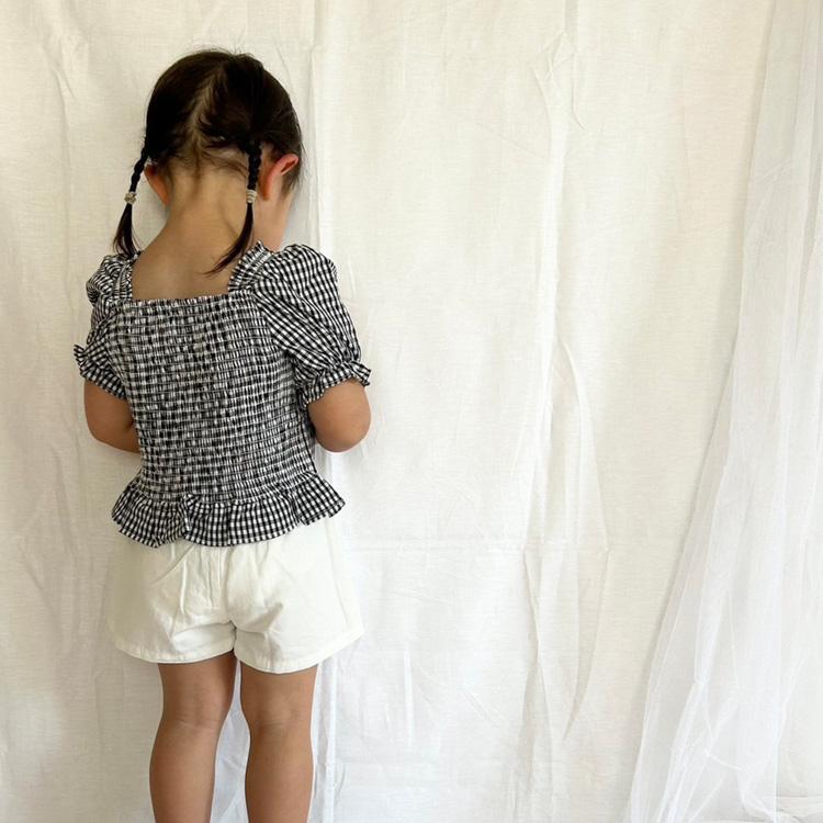セットアップ 上下セット 女の子 ベビー服 子供服 服 ベビー 子供 赤ちゃん 夏 チェック 半袖 パフスリーブ おしゃれ かわいい セパレート 韓国 80 90 100 110 |  | 17