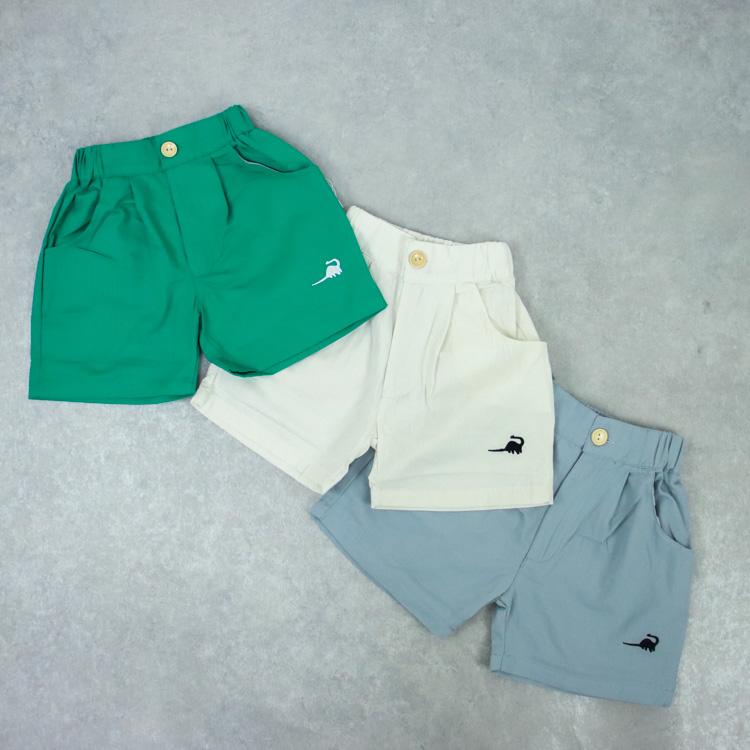 ショートパンツ ハーフパンツ ベビー服 子供服 服 ベビー 子供 キッズ パンツ 恐竜 女の子 男の子 春 夏 コットン 綿 おしゃれ かわいい 韓国 緑 |  | 01