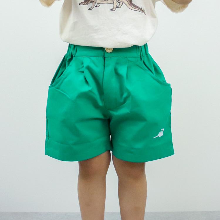 ショートパンツ ハーフパンツ ベビー服 子供服 服 ベビー 子供 キッズ パンツ 恐竜 女の子 男の子 春 夏 コットン 綿 おしゃれ かわいい 韓国 緑 |  | 09