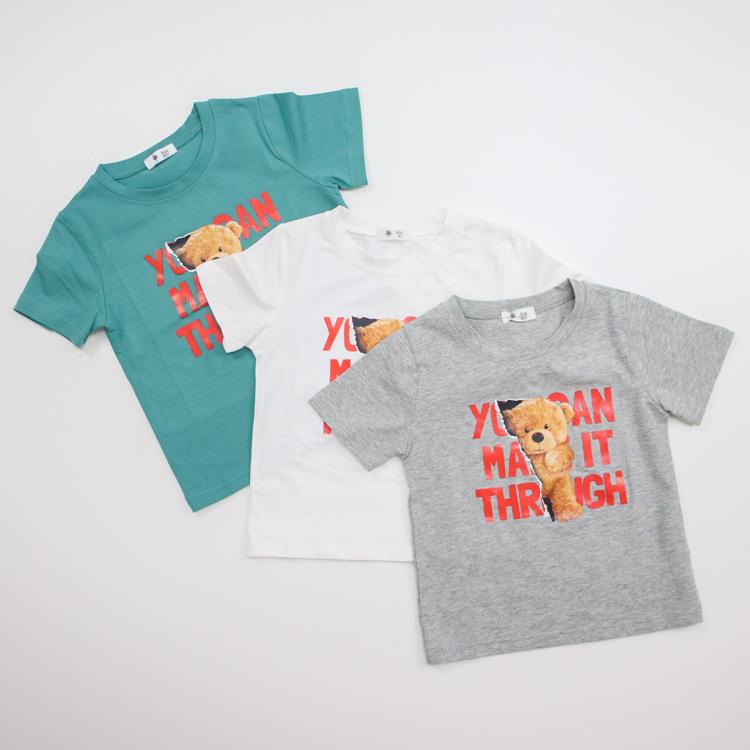 Tシャツ キッズ ベビー服 子ども服 服 ベビー 子ども カットソー シャツ トップス 女の子 男の子 半袖 秋 春 夏 かわいい クマ 韓国 韓国ベビー服 コットン 綿 |  | 01
