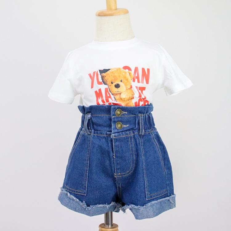 Tシャツ キッズ ベビー服 子ども服 服 ベビー 子ども カットソー シャツ トップス 女の子 男の子 半袖 秋 春 夏 かわいい クマ 韓国 韓国ベビー服 コットン 綿 |  | 06