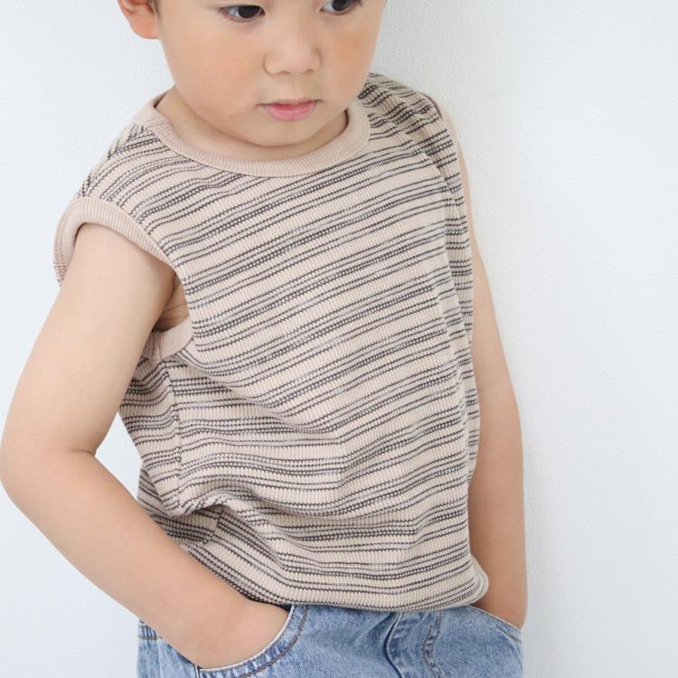 タンクトップ キッズ ベビー服 子ども服 服 ベビー 子ども トップス 女の子 男の子 ノースリーブ 夏 かわいい ボーダー 韓国 コットン 綿 80 90 100 110 |  | 15