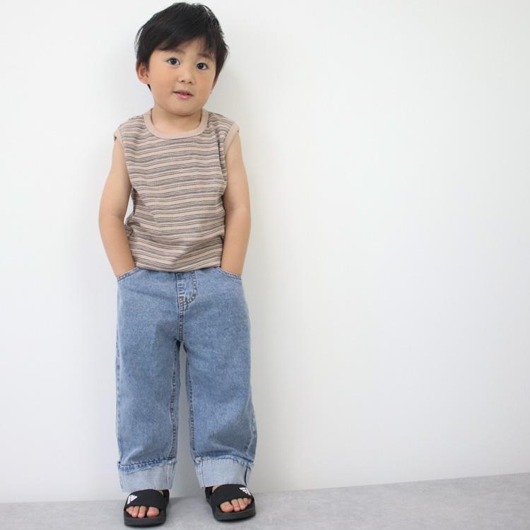タンクトップ キッズ ベビー服 子ども服 服 ベビー 子ども トップス 女の子 男の子 ノースリーブ 夏 かわいい ボーダー 韓国 コットン 綿 80 90 100 110 |  | 17