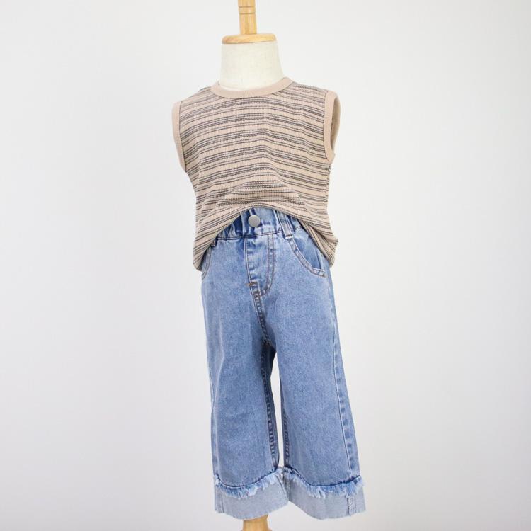 タンクトップ キッズ ベビー服 子ども服 服 ベビー 子ども トップス 女の子 男の子 ノースリーブ 夏 かわいい ボーダー 韓国 コットン 綿 80 90 100 110 |  | 04