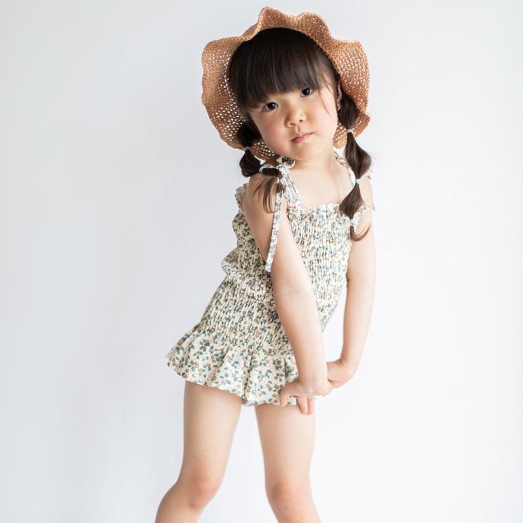 水着 女の子 フリル 夏 ワンピース オールインワン ベビー キッズ 子ども ベビー水着 ビキニ 花柄 子供用 こども 女子 キャップ 帽子 水遊び プール 海 |  | 12