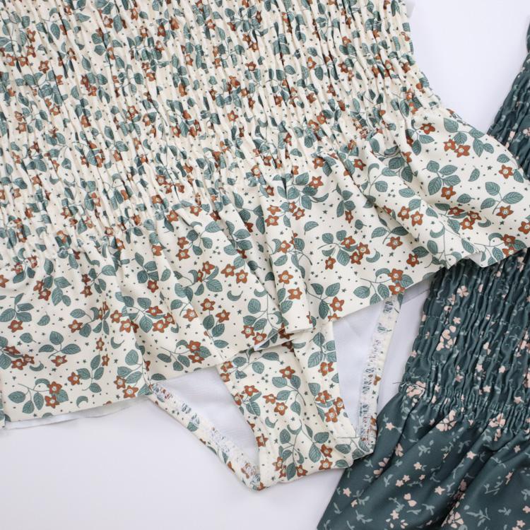 水着 女の子 フリル 夏 ワンピース オールインワン ベビー キッズ 子ども ベビー水着 ビキニ 花柄 子供用 こども 女子 キャップ 帽子 水遊び プール 海 |  | 03