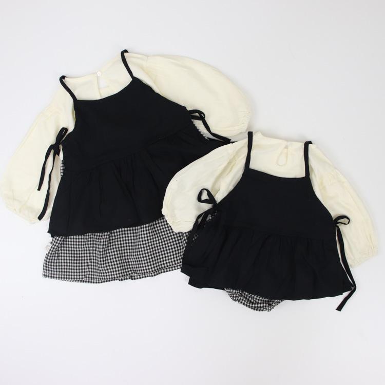 姉妹コーデ 姉妹リンク ロンパース ワンピース ドレス キッズ ベビー服 子供服 子ども服 服 ベビー 子ども 子供 姉妹 お揃い 女の子 長袖 秋 春 冬 おしゃれ |  | 02