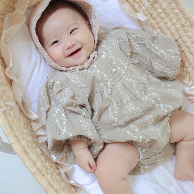ロンパース 女の子 ベビー服 子供服 子ども服 服 ベビー 子ども 子供 新生児 赤ちゃん 春 夏 秋 冬 長袖 おしゃれ 刺繍 出産祝い 韓国 70 80 |  | 10