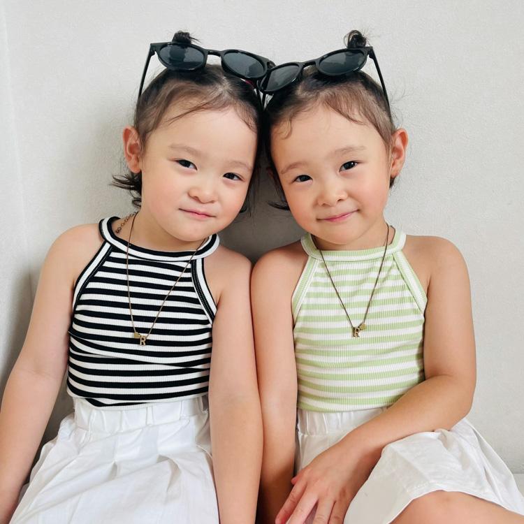 タンクトップ キャミソール キッズ ベビー服 子供服 子ども服 服 ベビー 子ども 子供 トップス 女の子 ノースリーブ 夏 ボーダー おしゃれ 韓国 |  | 14