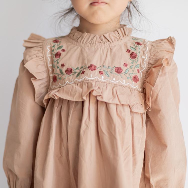 ワンピース ドレス ベビー キッズ ベビー服 子供服 子ども服 服 子ども 子供 赤ちゃん 姉妹 お揃い 女の子 長袖 刺繍 秋 春 冬 おしゃれ 姉妹コーデ |  | 13