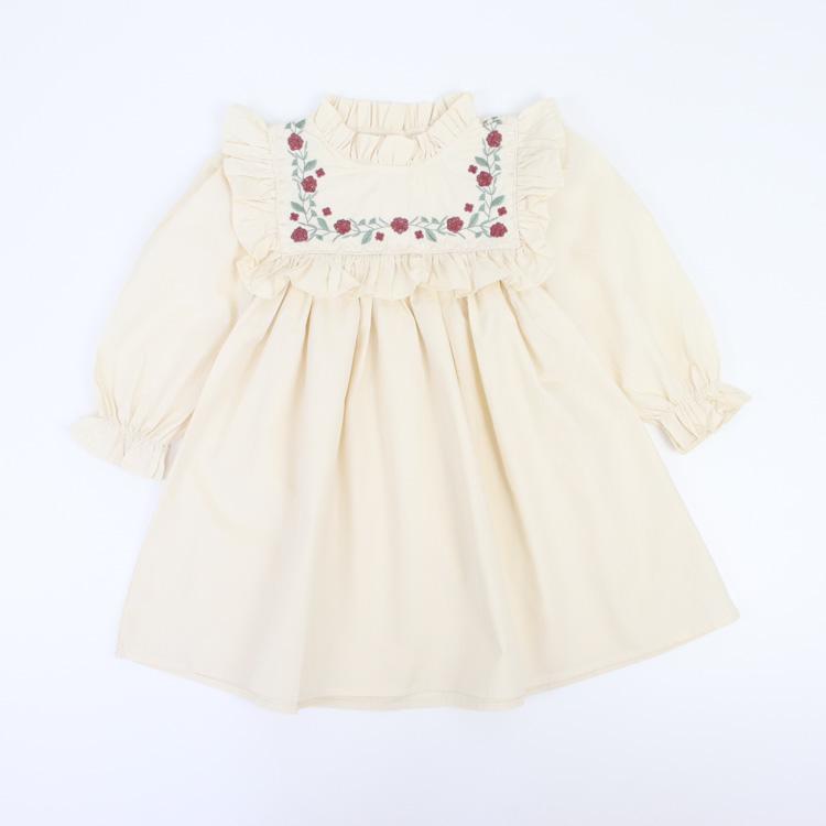 ワンピース ドレス ベビー キッズ ベビー服 子供服 子ども服 服 子ども 子供 赤ちゃん 姉妹 お揃い 女の子 長袖 刺繍 秋 春 冬 おしゃれ 姉妹コーデ |  | 02