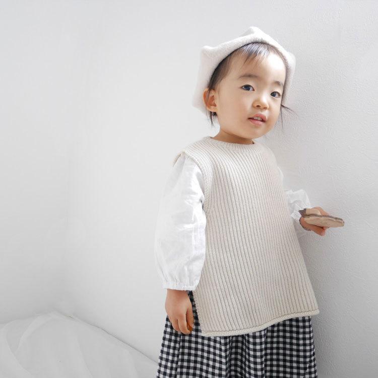 ベビー服 ベスト 子ども服 男の子 女の子 ベビー キッズ 春 秋 冬 秋冬 ニット ノースリーブ 丸襟 秋服 冬服 可愛い かわいい 70 80 90 出産祝い 韓国 70 |  | 17