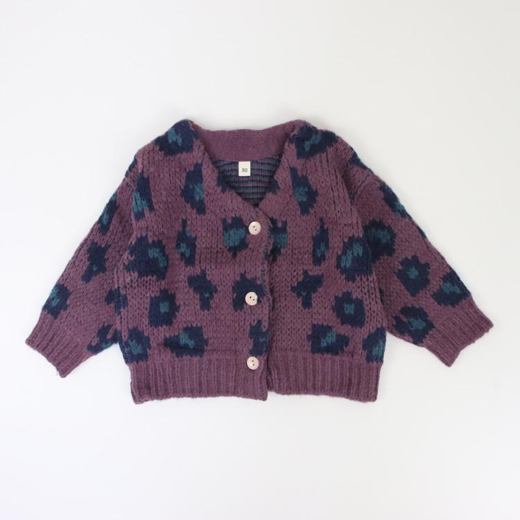 カーディガン ベビー服 子供服 子ども服 服 ベビー 子ども 子供 キッズ ケーブル編み レオパード ニット セーター トップス 男の子 女の子 秋 冬 春 |  | 05