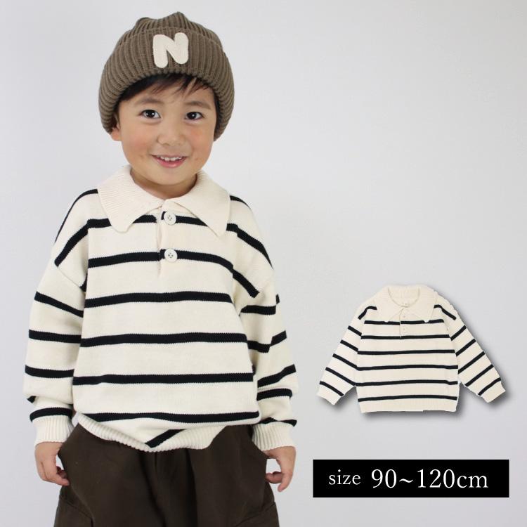 ニットセーター 襟付き トップス キッズ ベビー服 子供服 子ども服 服 ベビー 子ども 子供 男の子 女の子 秋 冬 春 長袖 セーター ニット おしゃれ 韓国 | 