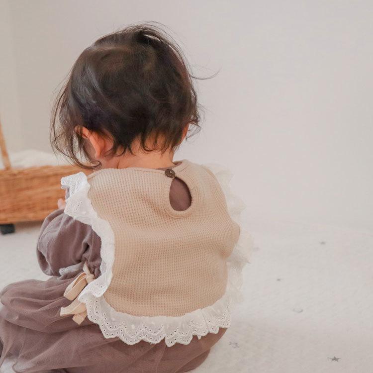 スタイ よだれかけ ビブ ベスト エプロン レイヤード レース フリル ワッフル スタイベスト フリルベスト フリルエプロン レースビブ 女の子 サイドリボン |  | 16