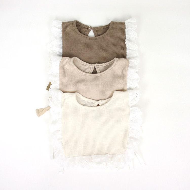 スタイ よだれかけ ビブ ベスト エプロン レイヤード レース フリル ワッフル スタイベスト フリルベスト フリルエプロン レースビブ 女の子 サイドリボン |  | 06