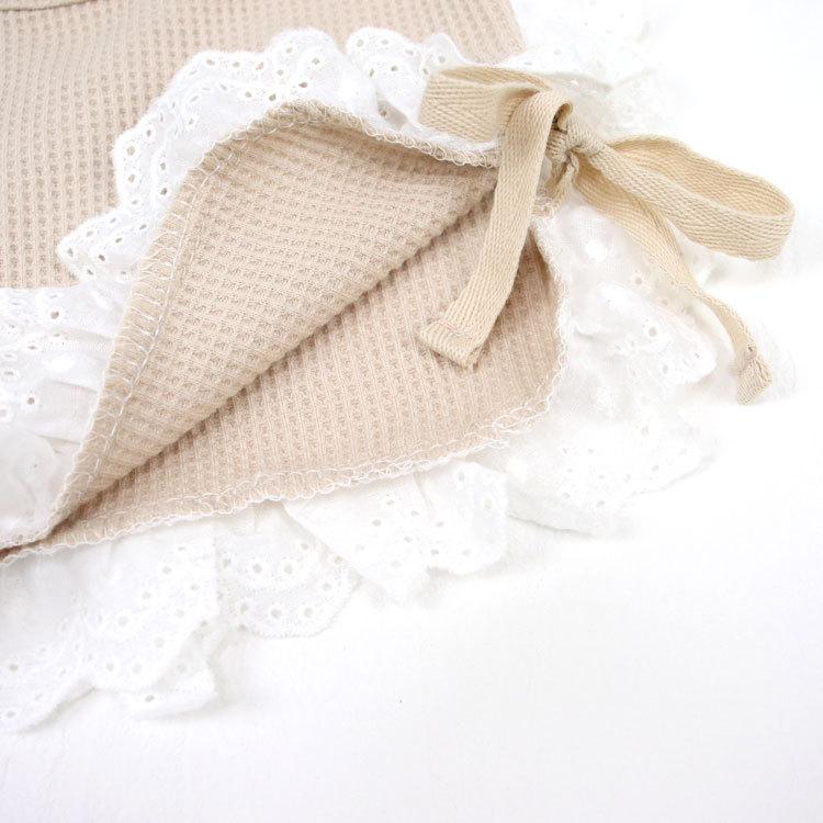 スタイ よだれかけ ビブ ベスト エプロン レイヤード レース フリル ワッフル スタイベスト フリルベスト フリルエプロン レースビブ 女の子 サイドリボン |  | 08