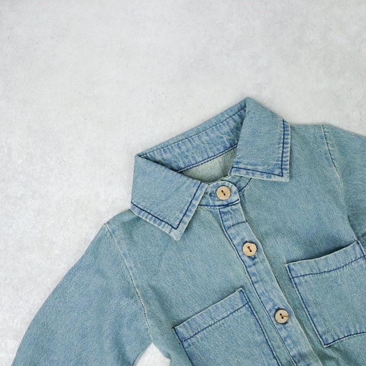 ベビー服 デニムロンパース ベビー キッズ 子ども服 ロンパース 男の子 女の子 春 夏 秋 安い キッズ服 春服 86 Off 長袖 おしゃれ 出産祝い 70 秋服 90 80 可愛い