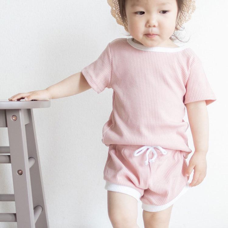 ベビー服 セットアップ 子供服 子ども服 ロンパース 男の子 女の子 ベビー キッズ 春 夏 虹 シンプル リブ 半袖 夏服 春服 可愛い かわいい 保育園 80 90 100 |  | 14