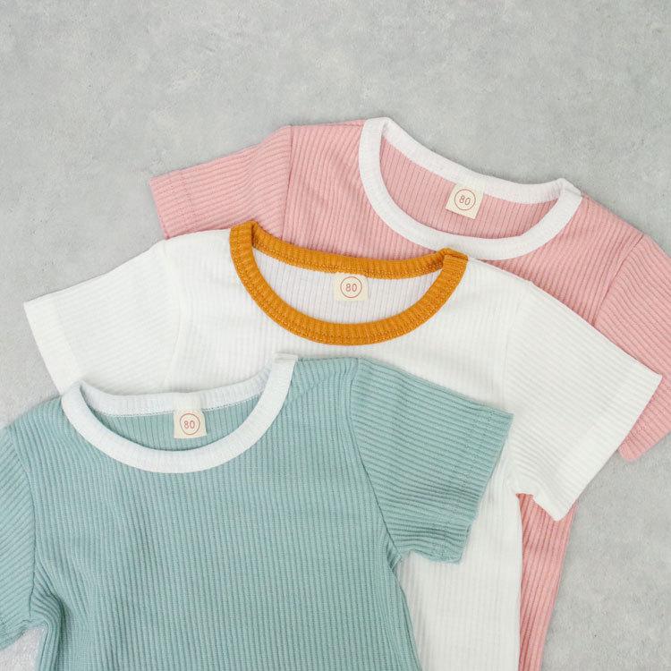 ベビー服 セットアップ 子供服 子ども服 ロンパース 男の子 女の子 ベビー キッズ 春 夏 虹 シンプル リブ 半袖 夏服 春服 可愛い かわいい 保育園 80 90 100 |  | 06