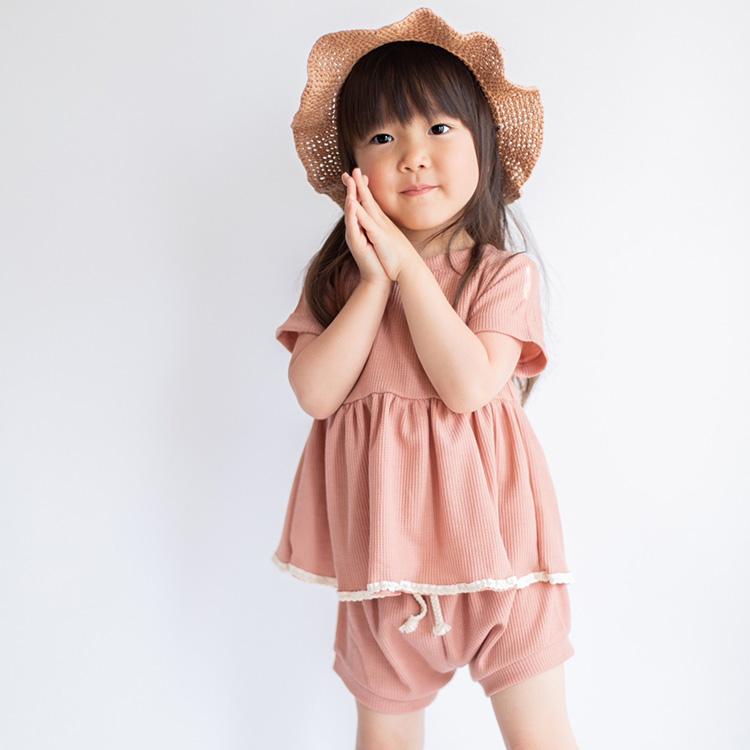 ベビー服 セットアップ 子供服 子ども服 女の子 ベビー キッズ 春 夏 シンプル ワッフル フリル 半袖 夏服 春服 可愛い かわいい 保育園 幼稚園 80 90 100 |  | 06