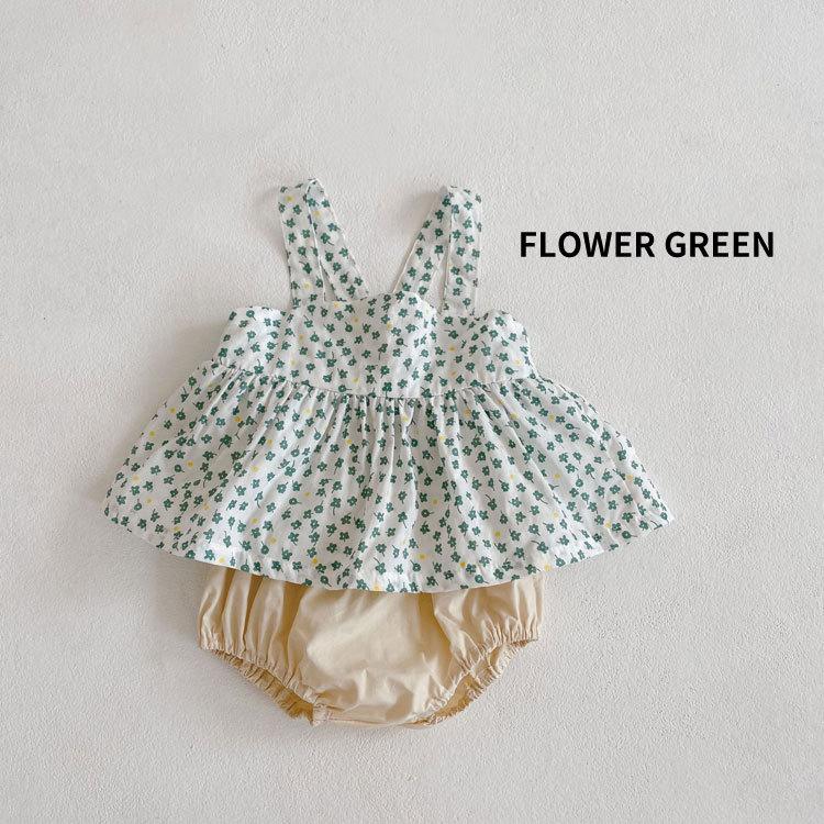 ベビー服 セットアップ 子供服 子ども服 女の子 ベビー キッズ 春 夏 シンプル 花柄 フリル ノースリーブ 夏服 春服 おしゃれ 可愛い かわいい 保育園 幼稚園 70 |  | 02