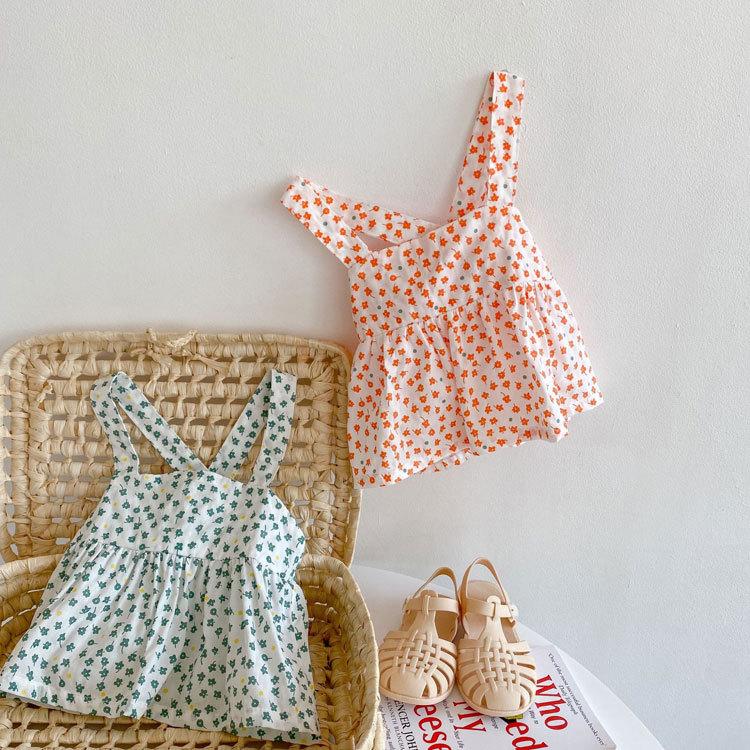 ベビー服 セットアップ 子供服 子ども服 女の子 ベビー キッズ 春 夏 シンプル 花柄 フリル ノースリーブ 夏服 春服 おしゃれ 可愛い かわいい 保育園 幼稚園 70 |  | 04