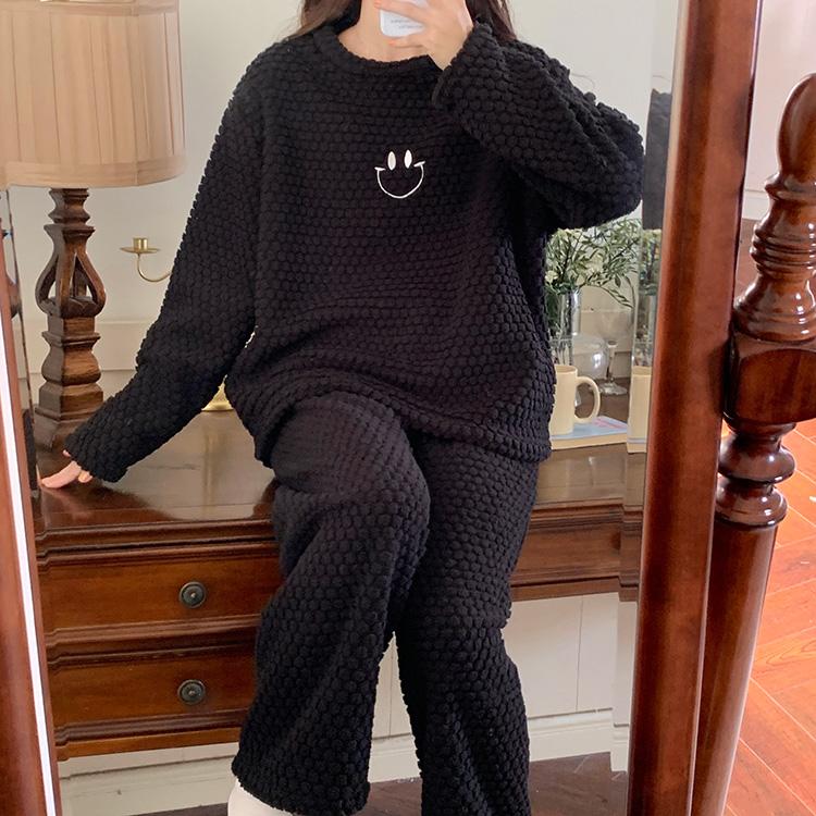 ルームウェア レディース パジャマ 部屋着 上下セット セットアップ 長袖 冬 可愛い おしゃれ もこもこ 防寒着 暖かい あったかい ナイトウェア |  | 07