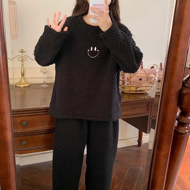 ルームウェア レディース パジャマ 部屋着 上下セット セットアップ 長袖 冬 可愛い おしゃれ もこもこ 防寒着 暖かい あったかい ナイトウェア |  | 08