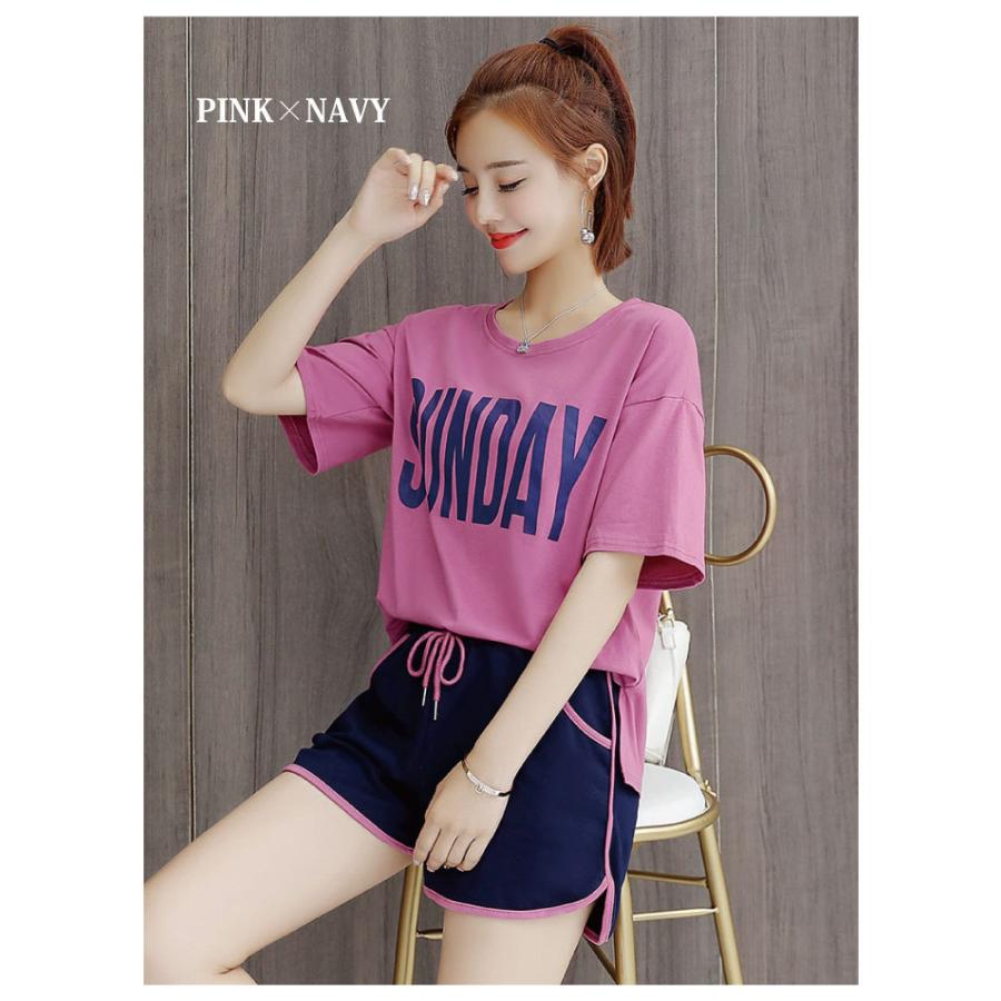 部屋着 21春大特価セール 寝巻き パジャマ 家着 セットアップ レディース 夏 可愛い 上下セット ショートパンツ 半袖 外出 ルームウェア Tシャツ かわいい