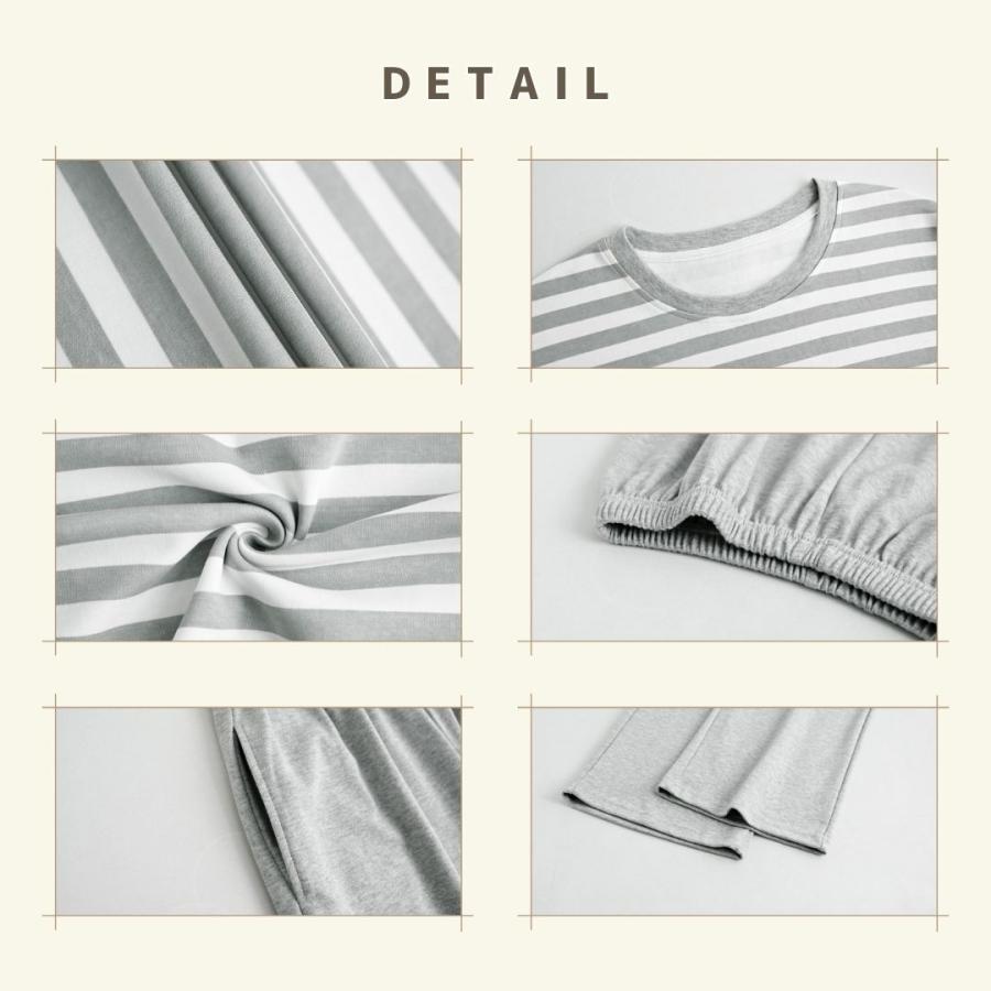 綿100% ルームウェア レディース セットアップ 上下セット 春 夏 秋 冬 春用 夏用 秋用 冬用 春夏 秋冬 長袖 長ズボン ロングTシャツ ロングパンツ 薄手 |  | 18