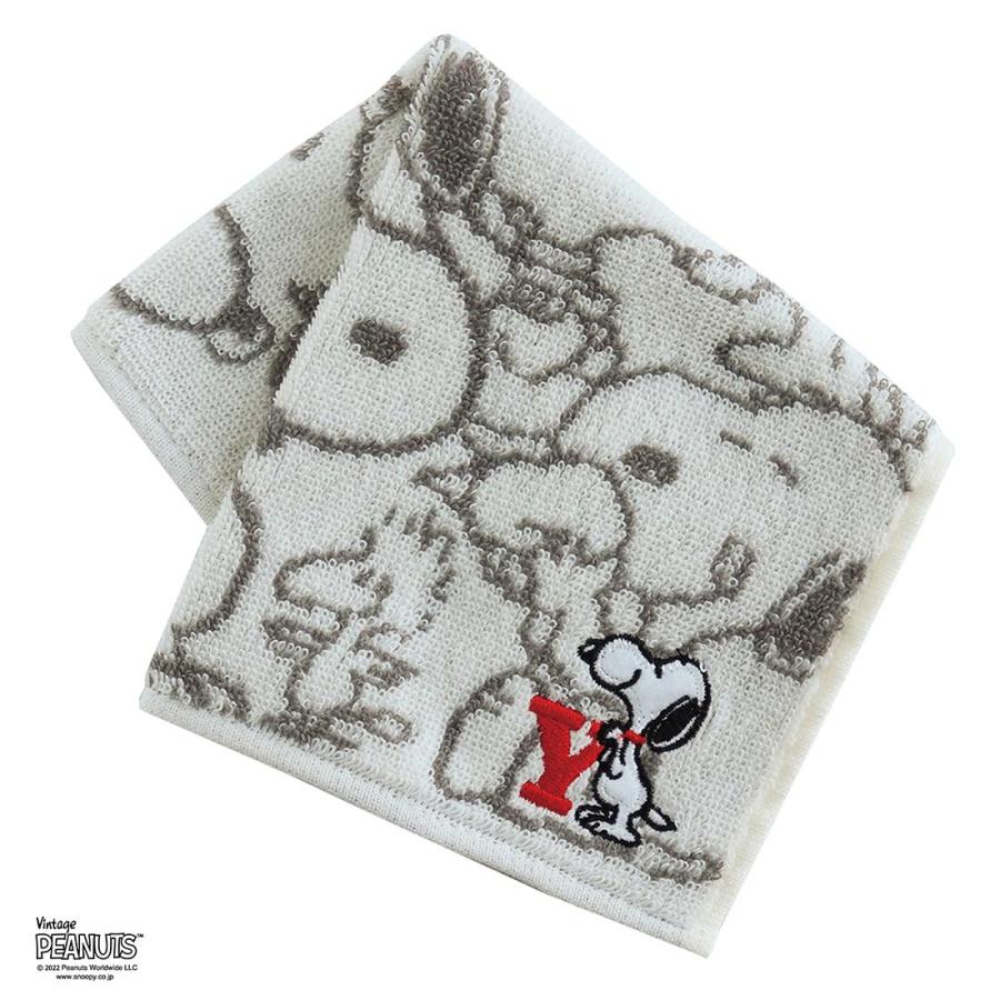 スヌーピー　イニシャル タオルハンカチ  PEANUTS | キャラクター グッズ ハンカチ ハンカチタオル ミニタオル ギフト｜handkerchiefgallery｜10