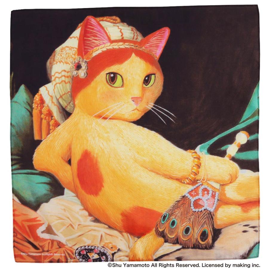 キァットアート　ギャラリー　2点セット キャットアート プリントハンカチ グランド・オダリスク/ドミニク