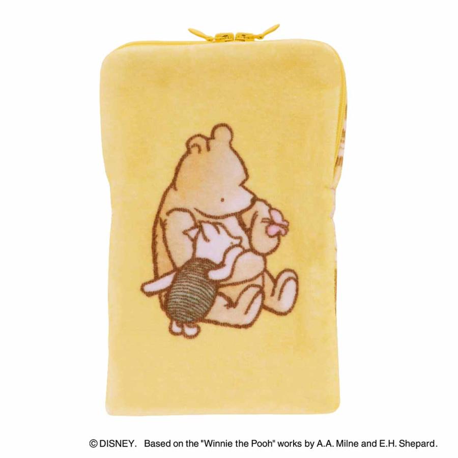 ポール＆ジョー　くまのプーさん　ペットボトルケース （ファスナー付き）タオル地  イエロー 【PAUL & JOE × CLASSIC POOH】｜handkerchiefgallery｜02