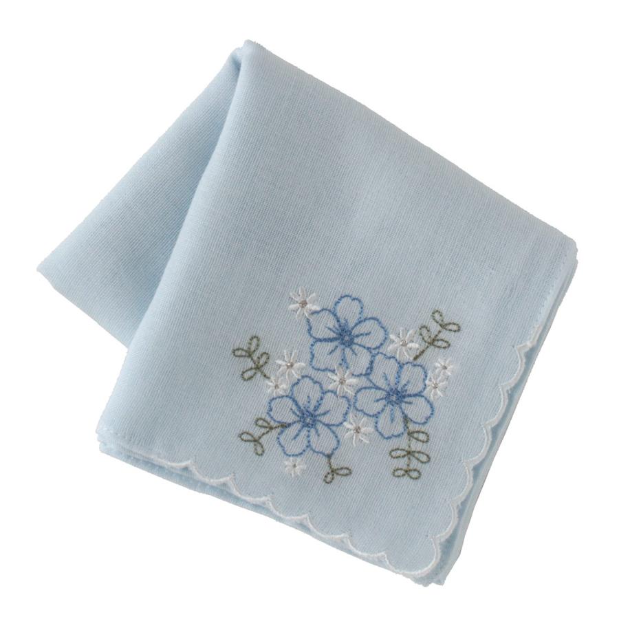 ガーゼハンカチ　お問い合わせページ ソフィスティ ガーゼ ハンカチ デイジー ブルー : ハンカチーフ