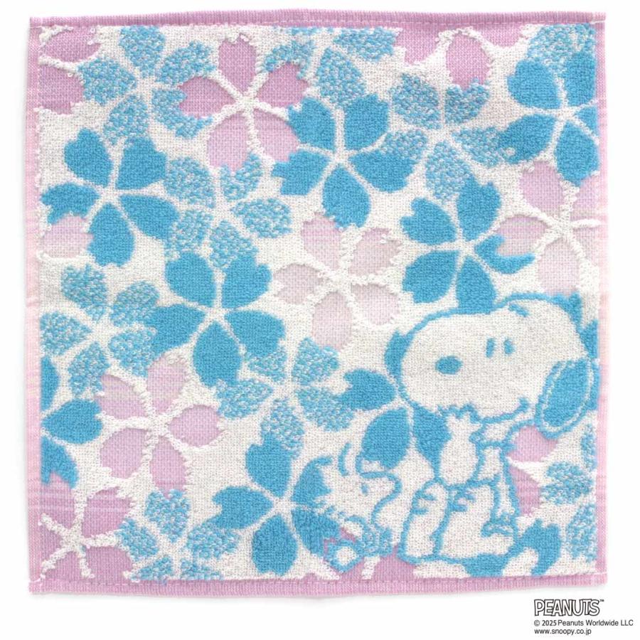 PEANUTS スヌーピー タオルハンカチ 桜シリーズ（オーガンジー巾着