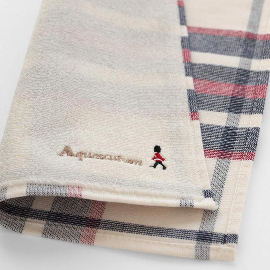 Aquascutum（アクアスキュータム） 表パイル・裏チェック生地 タオル