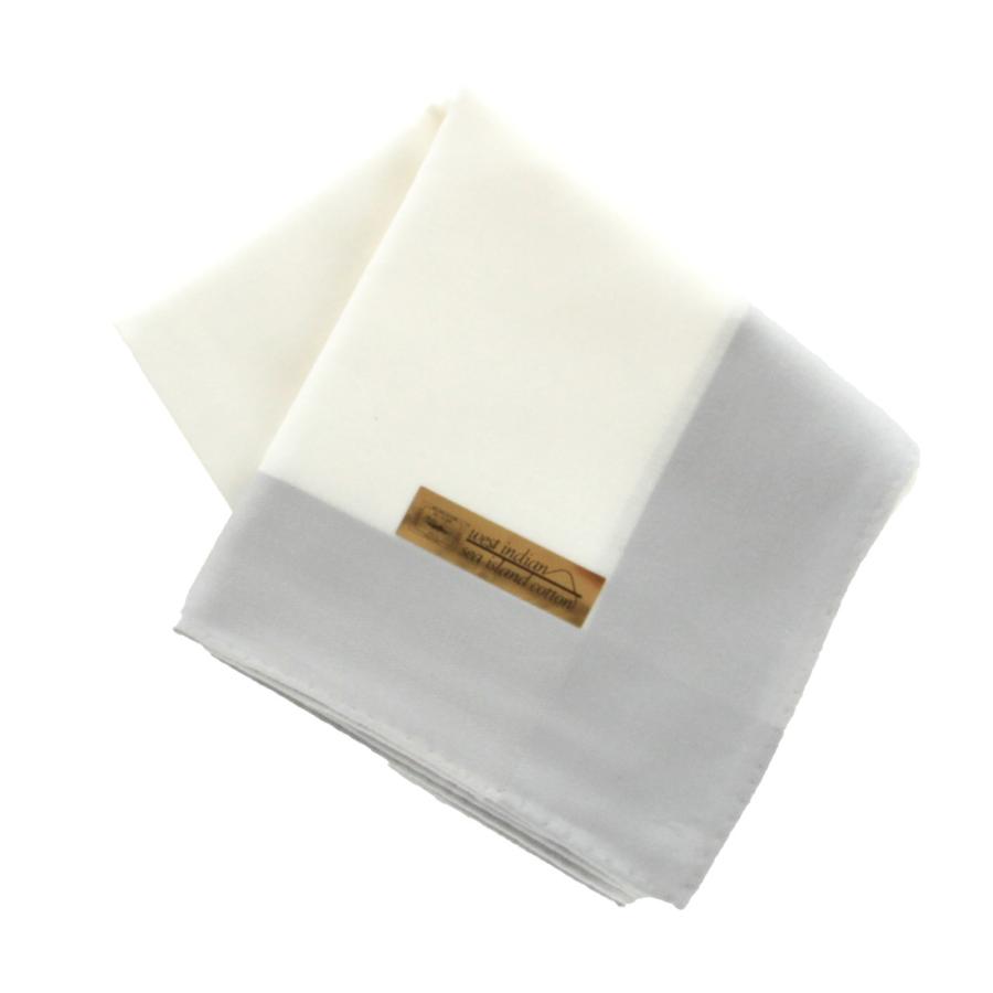 シーアイランドコットンハンカチーフ 7252 グレー : ハンカチーフ