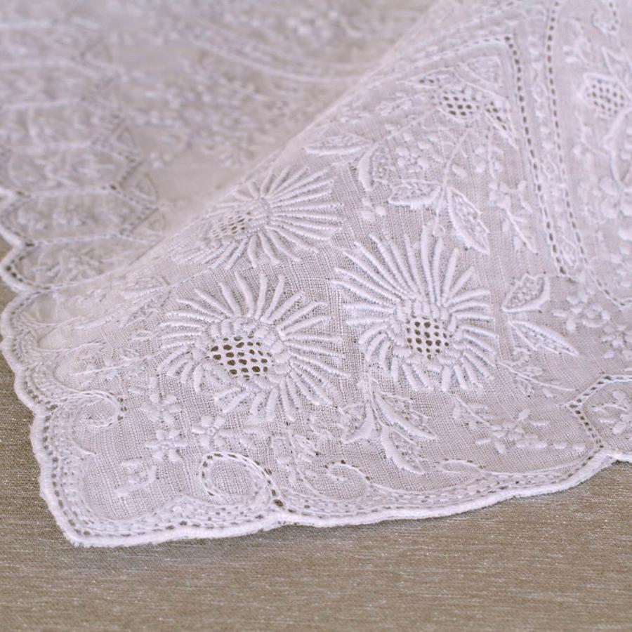 汕頭手刺繍　ハンカチ　静夜思 | ブライダル 結婚式 フォーマル ウェディング 結ギフト 刺繍 冠婚葬祭 白 花嫁 新婦 | ブランド登録なし | 03