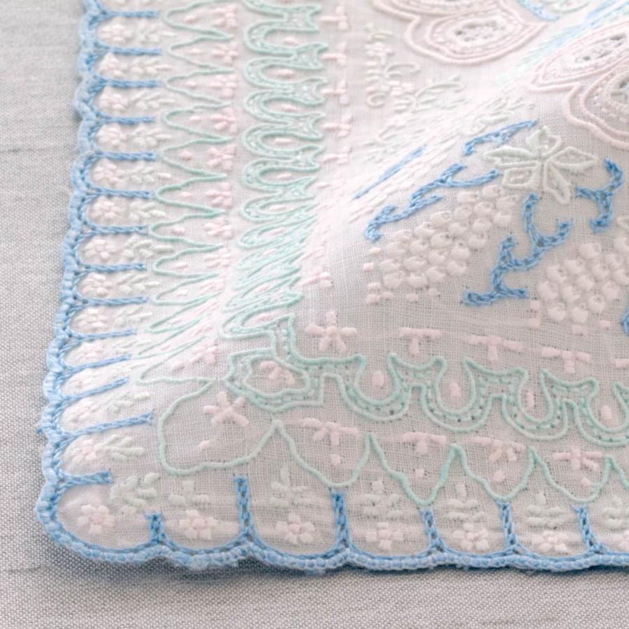 汕頭手刺繍　ハンカチ　ヘリテージ　7509の画像
