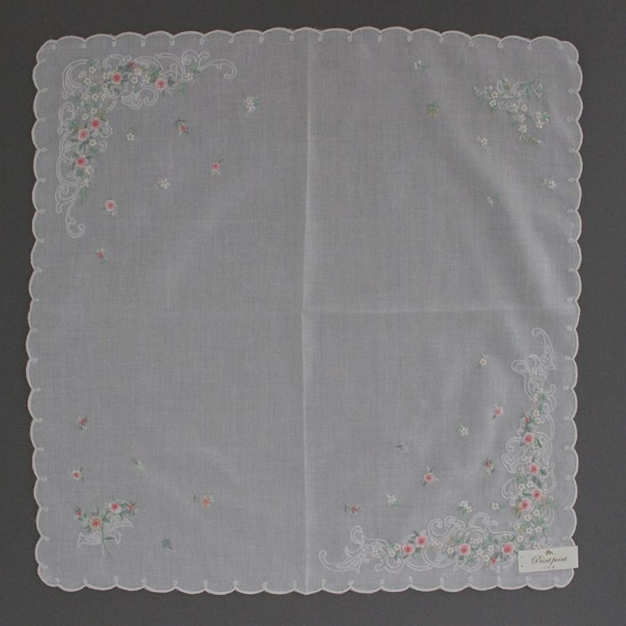 ベトナム手刺繍ハンカチ 花 0001 ライトピンク | 伝統技術 手仕事