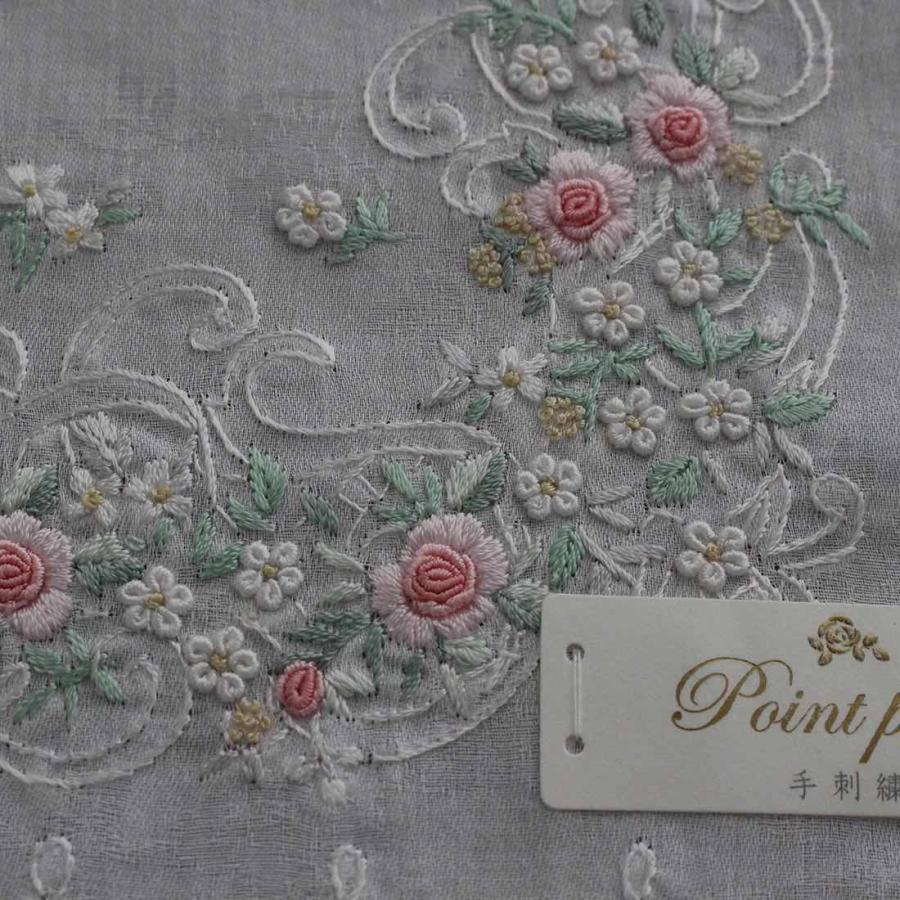 ベトナム手刺繍ハンカチ 花 0001 ライトピンク | 伝統技術 手仕事
