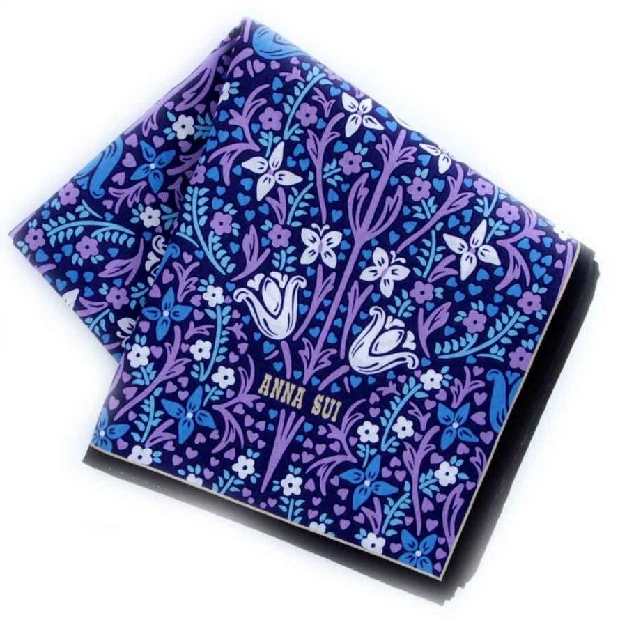 アナ スイ 大判ハンカチ 0202 ブルー 【アナスイ ANNA SUI】