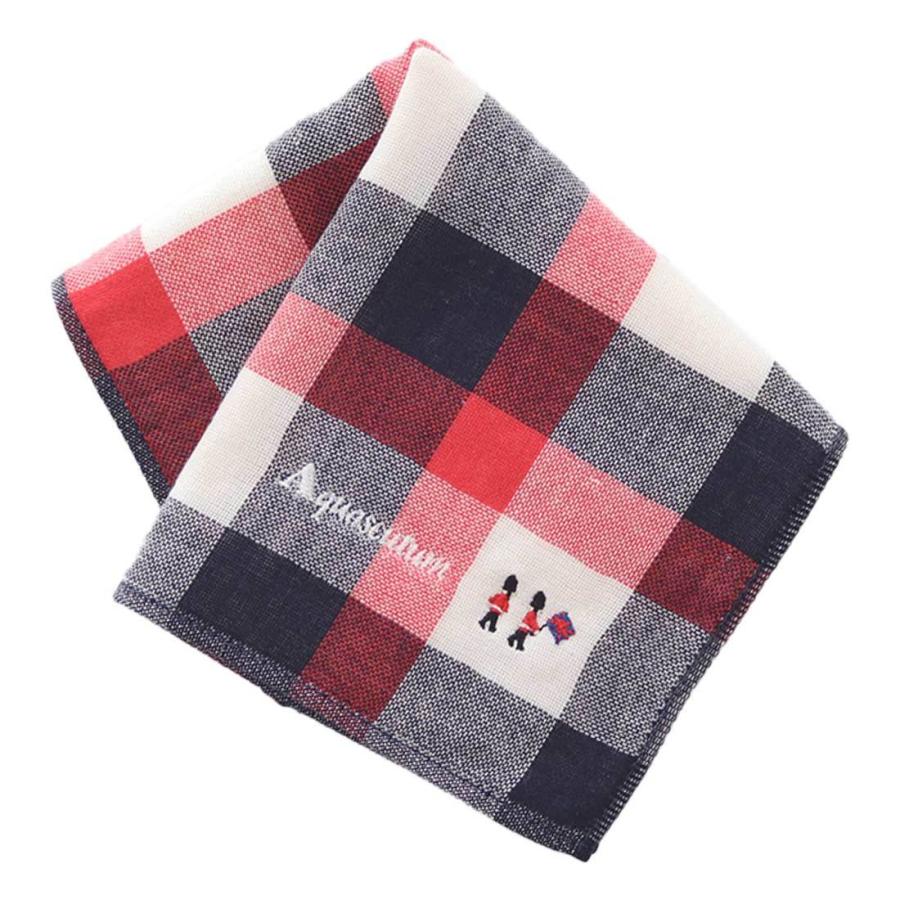 Aquascutum アクアスキュータム タオルハンカチ 2204 ネイビー 